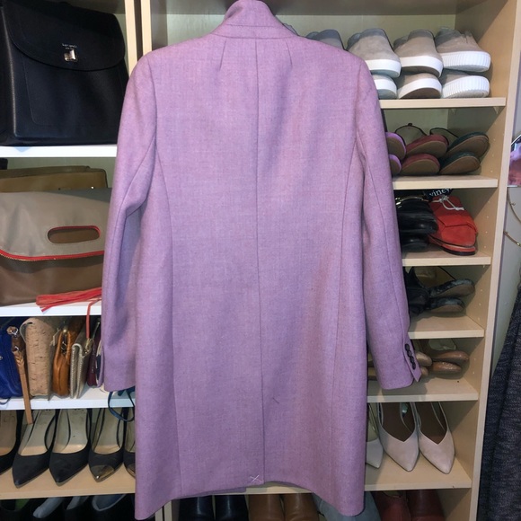 NWT J Crew Regent Topcoat Serge Wool Cotton Candy 8 - Picture 7 of 7